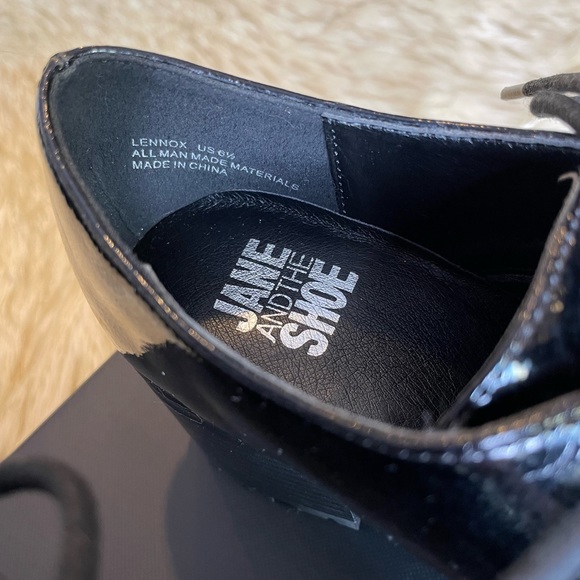 JANE AND THE SHOE | Black Lennox Platform Oxford Women New In Box - Picture 5 of 9